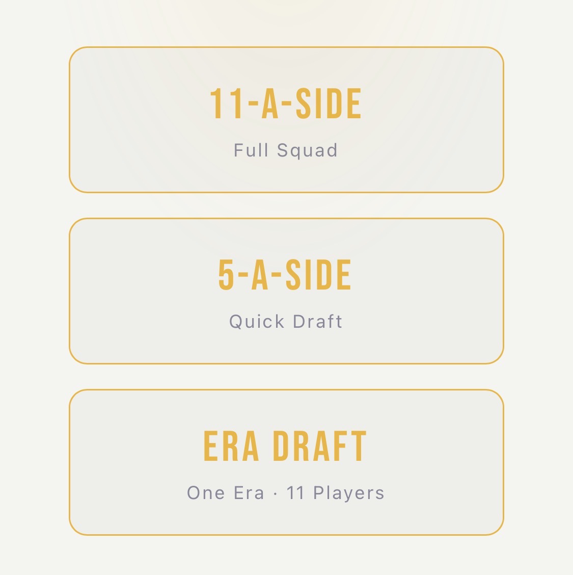 Mode select screen